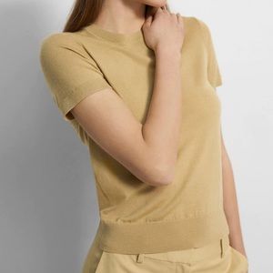 THEORY SHORT- SLEEVE SWEATER
